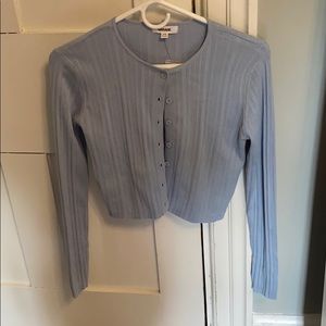 garage blue cardigan